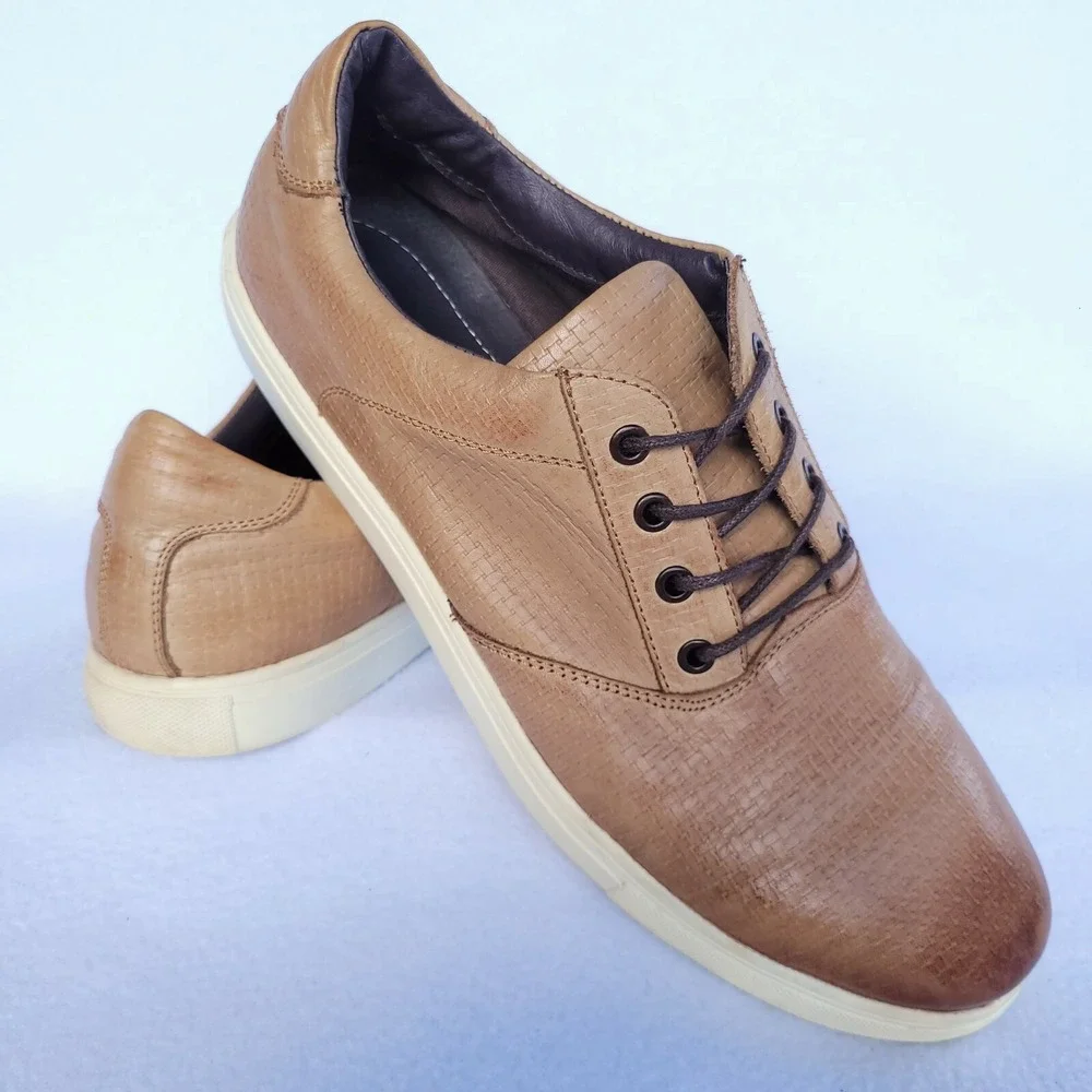 Joes Jeans Shoes Mens Size 12 Xride Tan Oxford Sneakers Casual Urban Streetwear